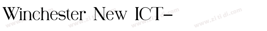 Winchester New ICT字体转换